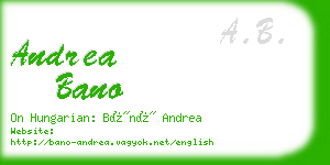 andrea bano business card